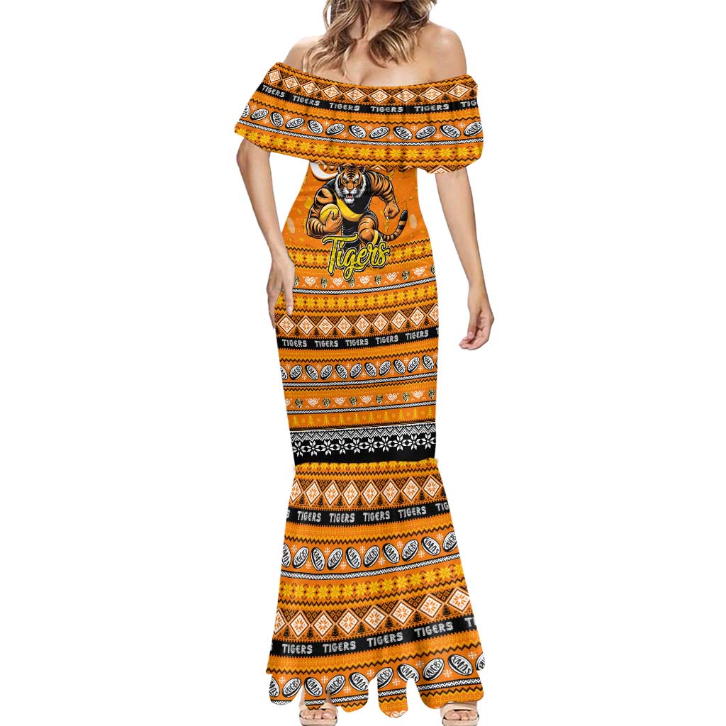 Personalized Tigers Rugby Xmas Mermaid Dress Australia AFL Mascot