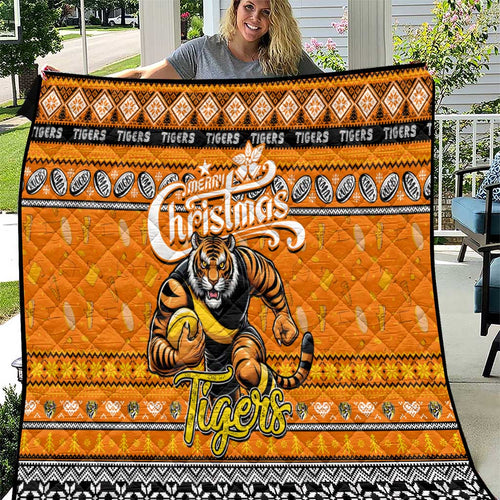 Tigers Football Xmas Quilt Australia AFL Mascot