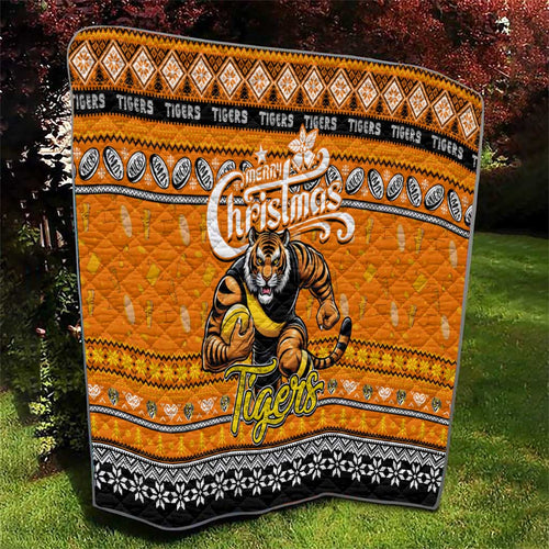 Tigers Football Xmas Quilt Australia AFL Mascot