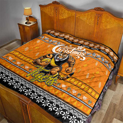 Tigers Football Xmas Quilt Australia AFL Mascot