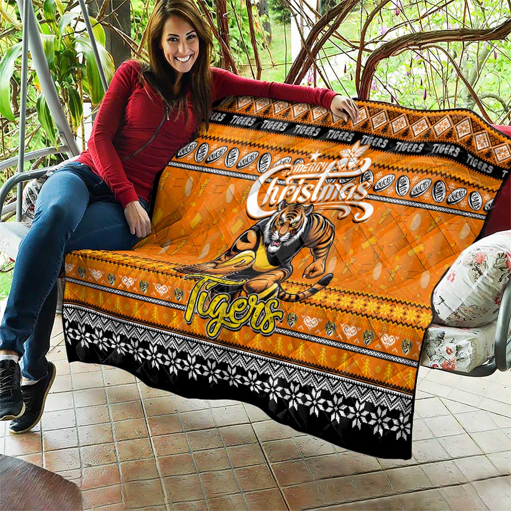 Tigers Football Xmas Quilt Australia AFL Mascot