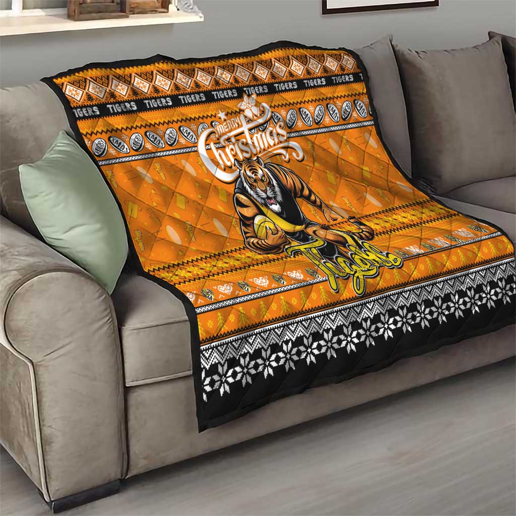 Tigers Football Xmas Quilt Australia AFL Mascot