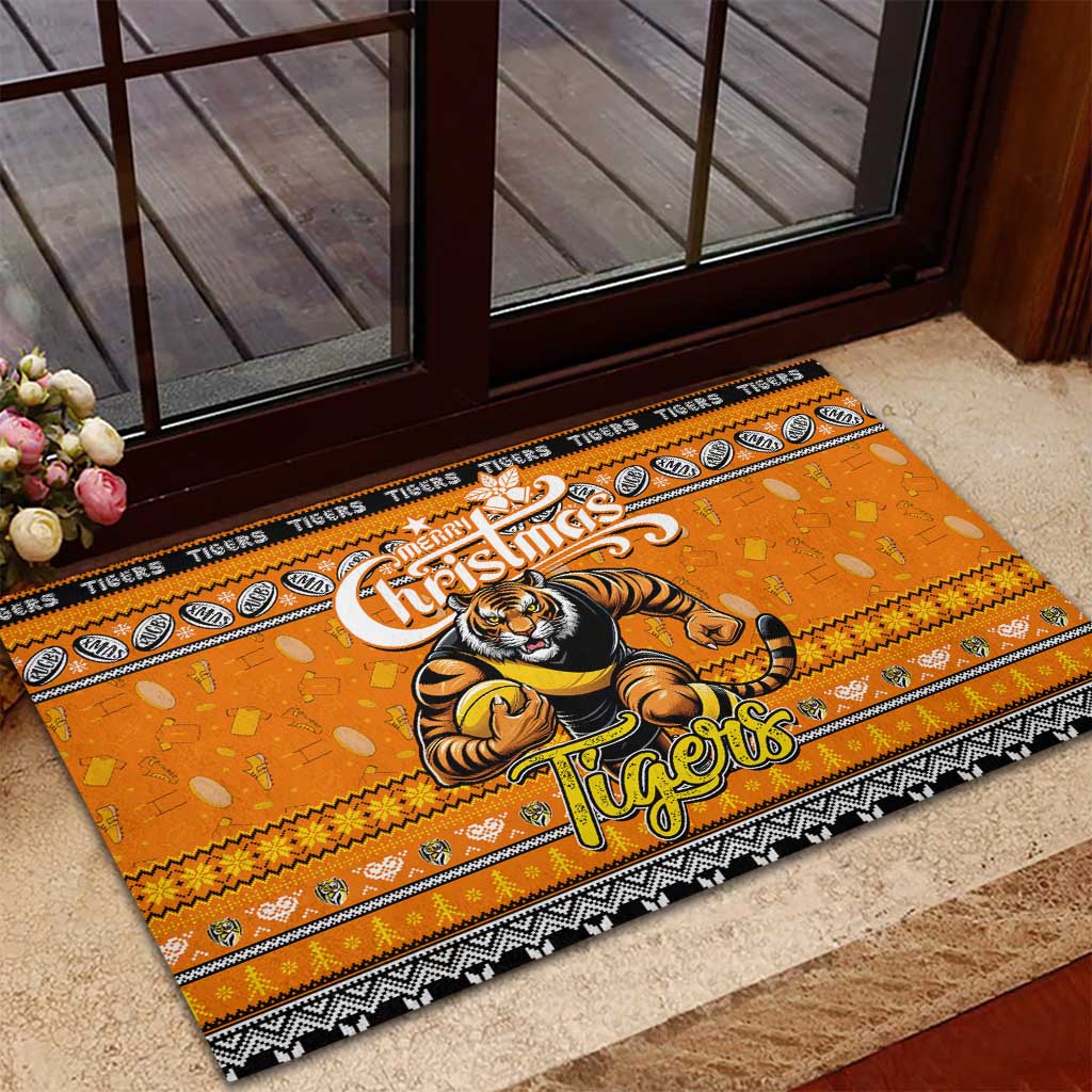 Tigers Football Xmas Rubber Doormat Australia AFL Mascot
