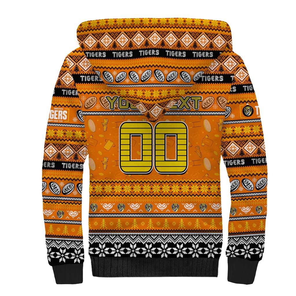 Personalized Tigers Rugby Xmas Sherpa Hoodie Australia AFL Mascot