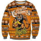 Personalized Tigers Rugby Xmas Sweatshirt Australia AFL Mascot