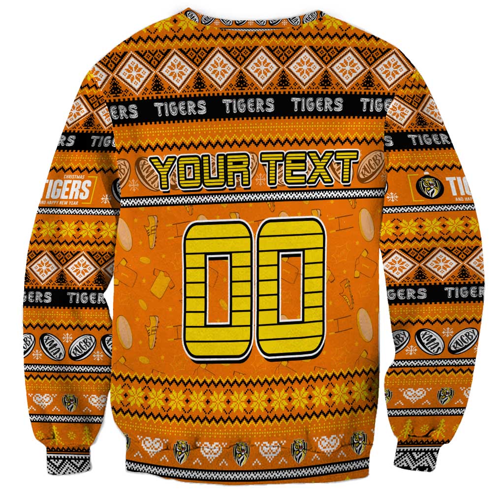 Personalized Tigers Rugby Xmas Sweatshirt Australia AFL Mascot