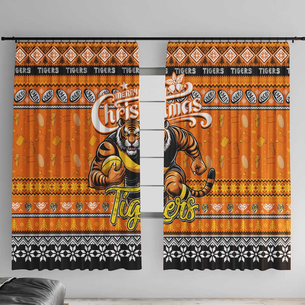 Tigers Football Xmas Window Curtain Australia AFL Mascot