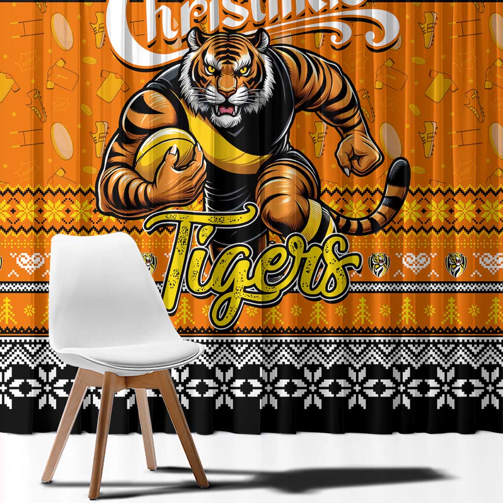 Tigers Football Xmas Window Curtain Australia AFL Mascot