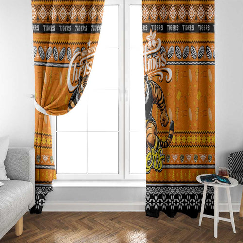 Tigers Football Xmas Window Curtain Australia AFL Mascot