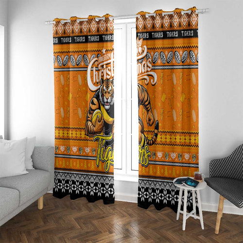 Tigers Football Xmas Window Curtain Australia AFL Mascot