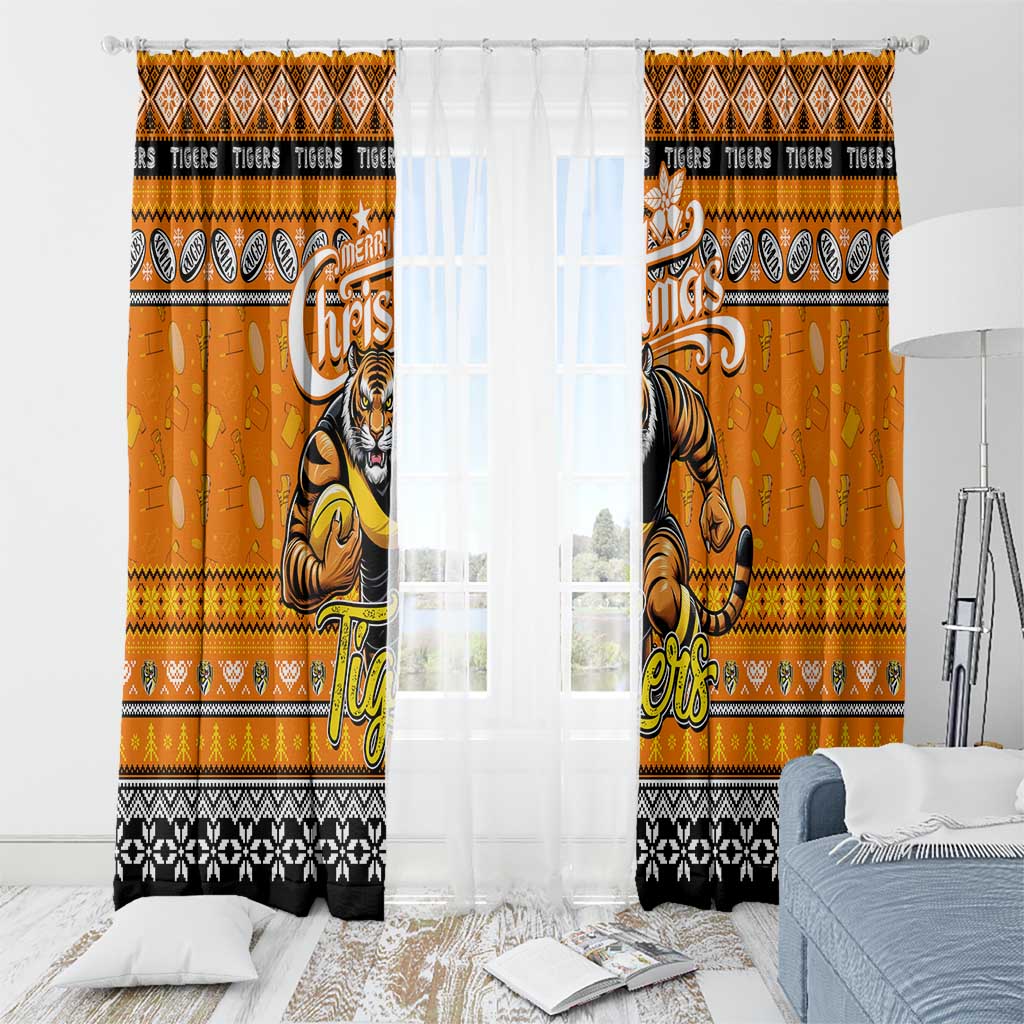 Tigers Football Xmas Window Curtain Australia AFL Mascot