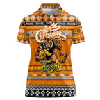 Personalized Tigers Rugby Xmas Women Polo Shirt Australia AFL Mascot
