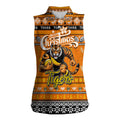 Personalized Tigers Rugby Xmas Women Sleeveless Polo Shirt Australia AFL Mascot