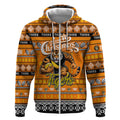 Personalized Tigers Rugby Xmas Zip Hoodie Australia AFL Mascot
