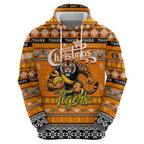 Personalized Tigers Rugby Xmas Zip Hoodie Australia AFL Mascot