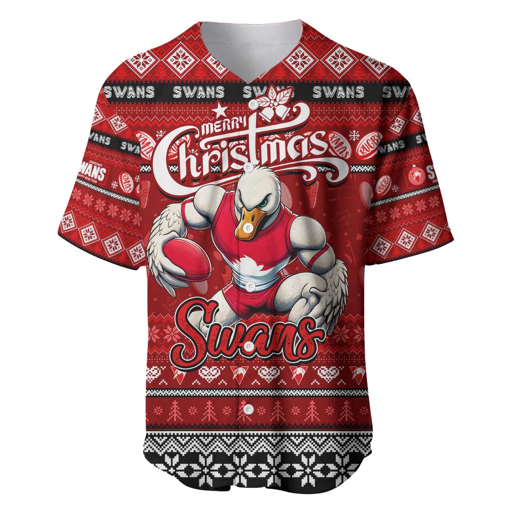 Personalized Swans Rugby Xmas Baseball Jersey Australia AFL Mascot