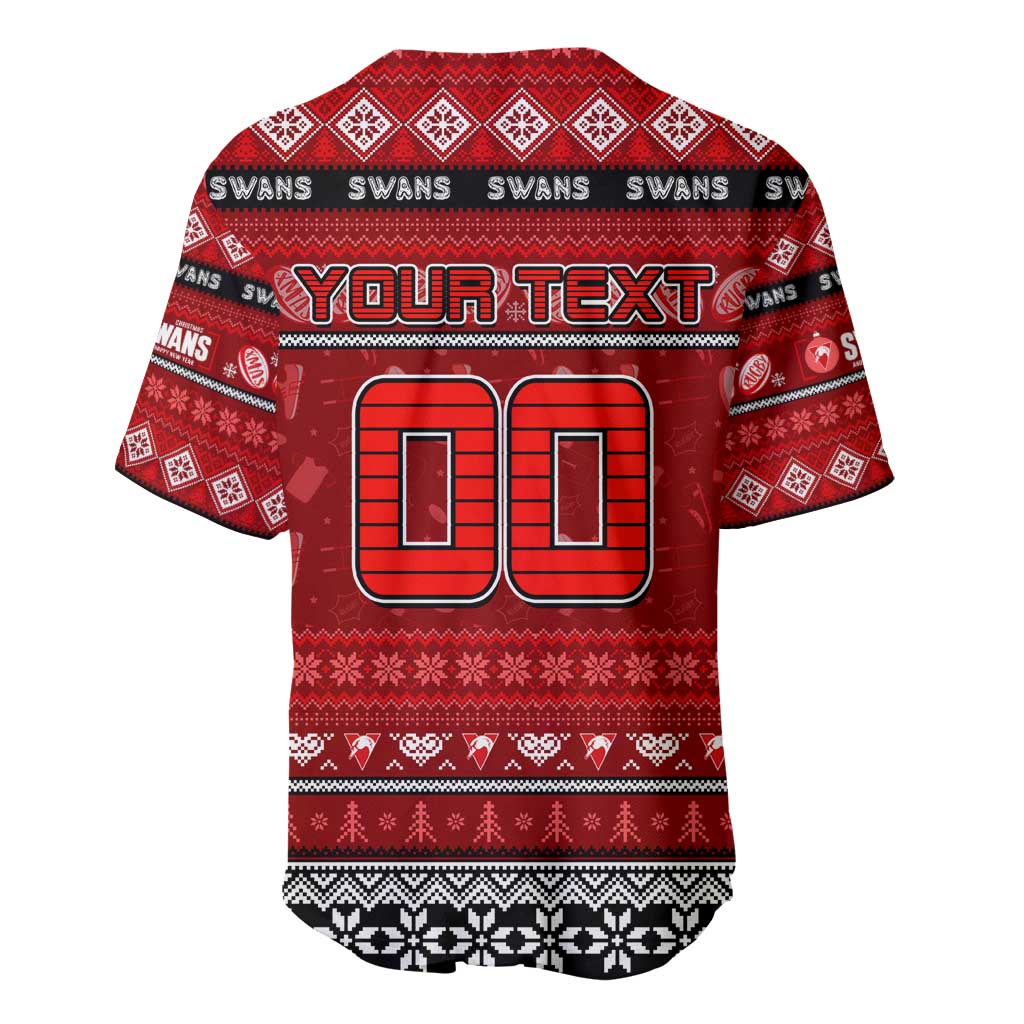 Personalized Swans Rugby Xmas Baseball Jersey Australia AFL Mascot