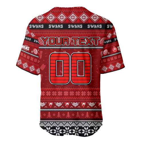 Personalized Swans Rugby Xmas Baseball Jersey Australia AFL Mascot
