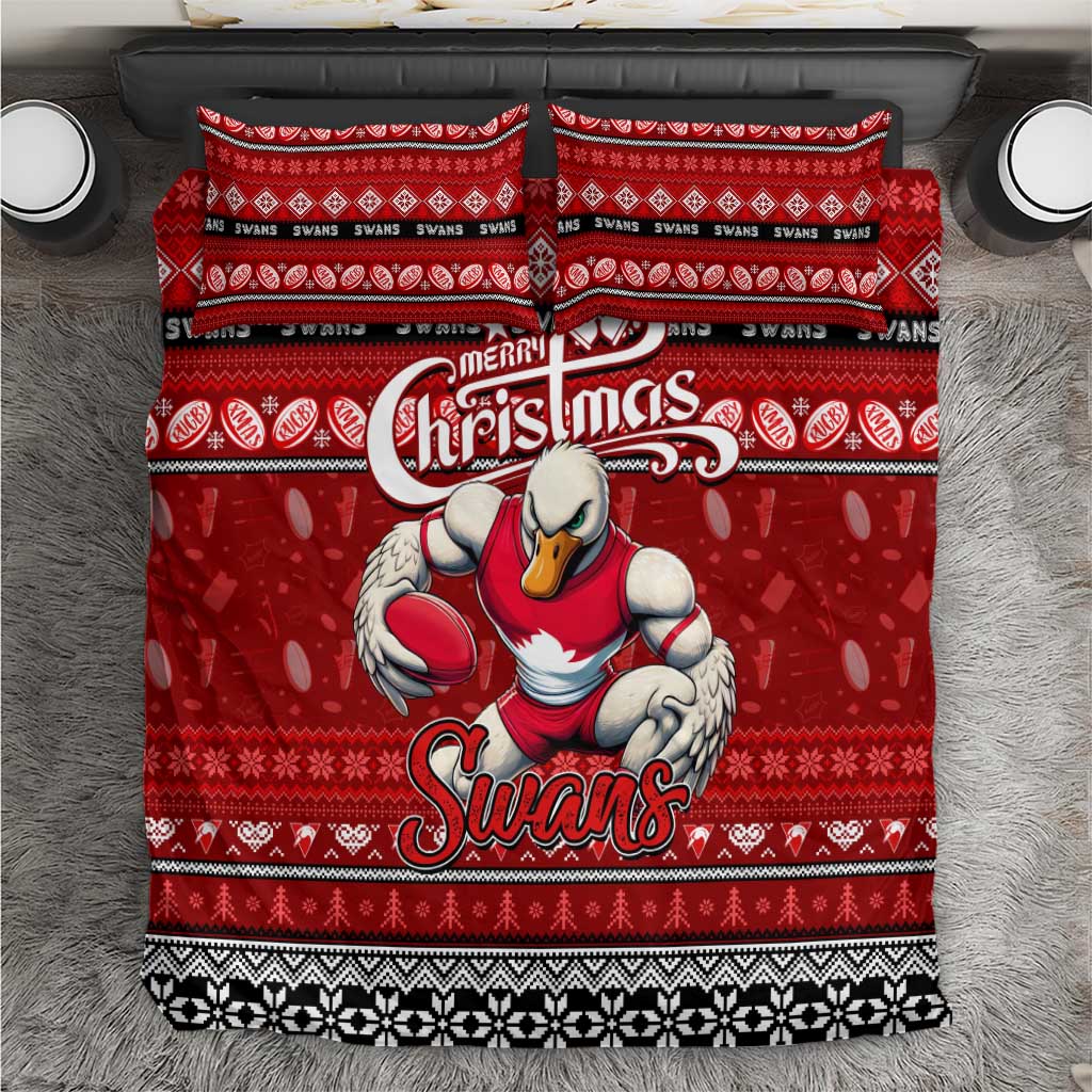 Swans Football Xmas Bedding Set Australia AFL Mascot