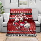 Swans Football Xmas Blanket Australia AFL Mascot