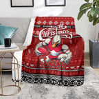 Swans Football Xmas Blanket Australia AFL Mascot