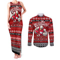 Personalized Swans Rugby Xmas Couples Matching Tank Maxi Dress and Long Sleeve Button Shirt Australia AFL Mascot