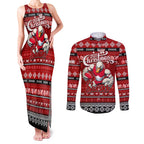 Personalized Swans Rugby Xmas Couples Matching Tank Maxi Dress and Long Sleeve Button Shirt Australia AFL Mascot