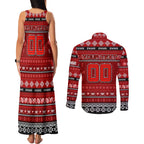 Personalized Swans Rugby Xmas Couples Matching Tank Maxi Dress and Long Sleeve Button Shirt Australia AFL Mascot