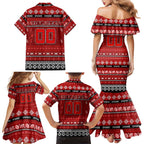 Personalized Swans Rugby Xmas Family Matching Mermaid Dress and Hawaiian Shirt Australia AFL Mascot