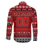 Personalized Swans Rugby Xmas Family Matching Off The Shoulder Long Sleeve Dress and Hawaiian Shirt Australia AFL Mascot