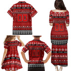Personalized Swans Rugby Xmas Family Matching Puletasi and Hawaiian Shirt Australia AFL Mascot