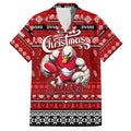 Personalized Swans Rugby Xmas Family Matching Puletasi and Hawaiian Shirt Australia AFL Mascot