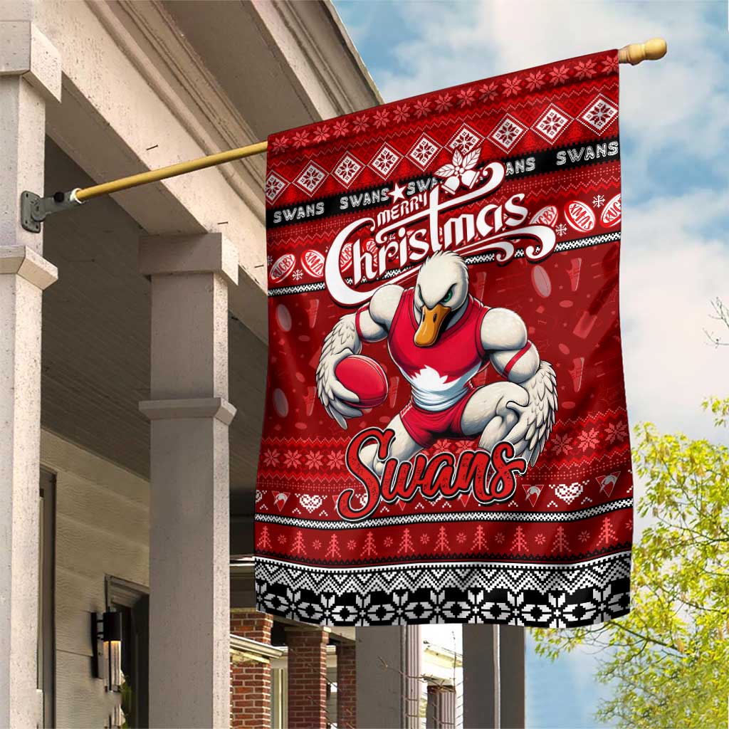 Swans Football Xmas Garden Flag Australia AFL Mascot