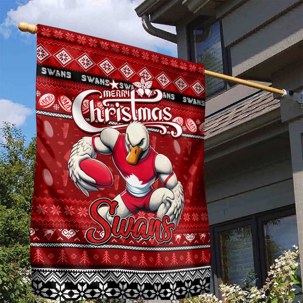 Swans Football Xmas Garden Flag Australia AFL Mascot