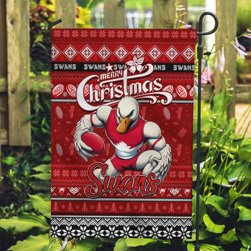 Swans Football Xmas Garden Flag Australia AFL Mascot