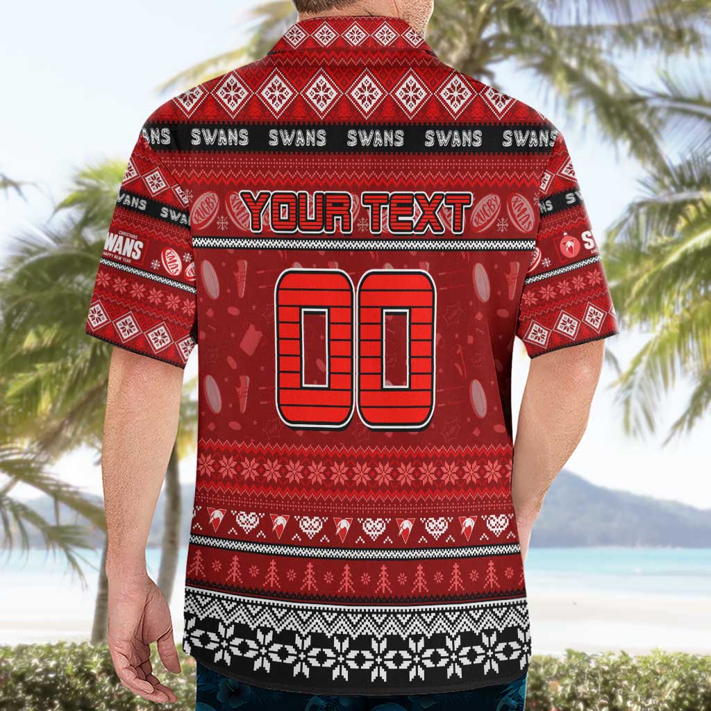 Personalized Swans Rugby Xmas Hawaiian Shirt Australia AFL Mascot