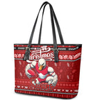 Swans Football Xmas Leather Tote Bag Australia AFL Mascot