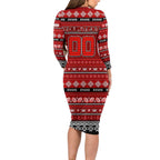 Personalized Swans Rugby Xmas Long Sleeve Bodycon Dress Australia AFL Mascot