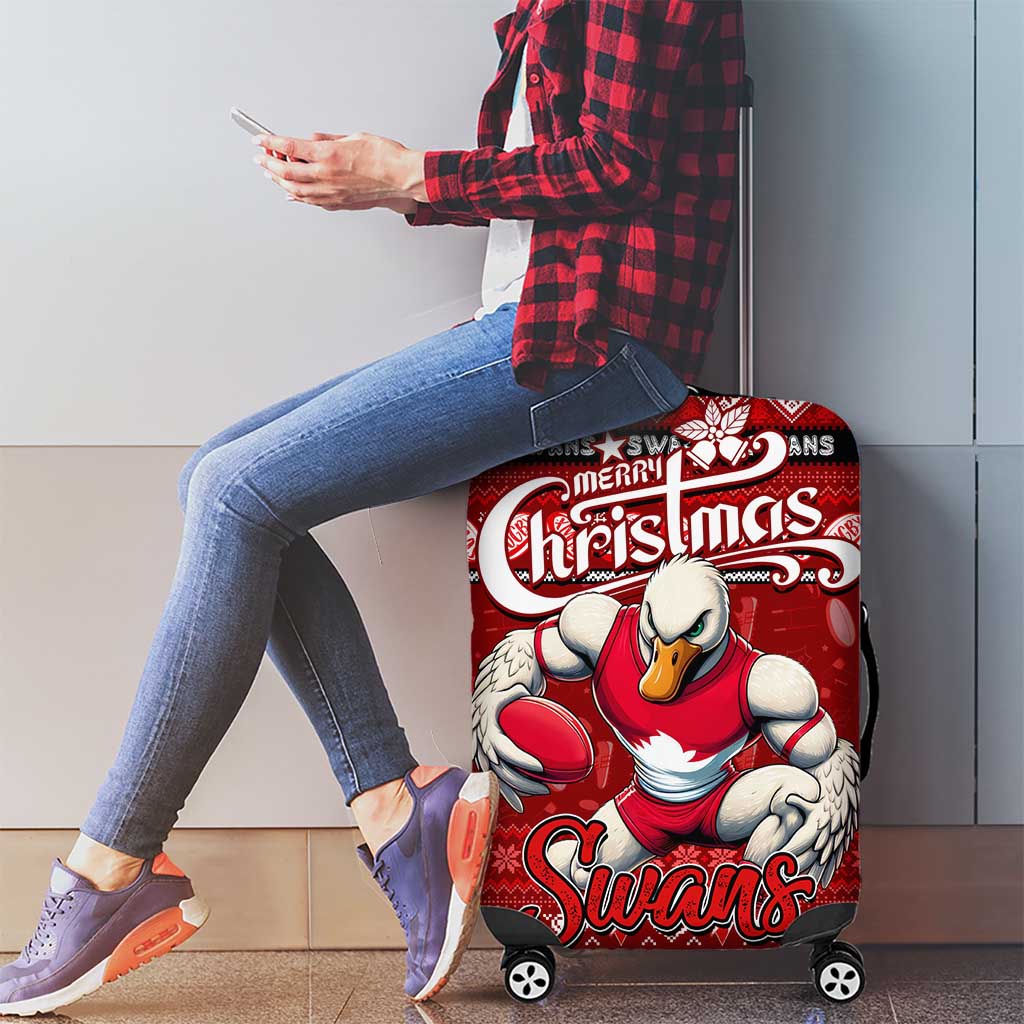 Swans Football Xmas Luggage Cover Australia AFL Mascot
