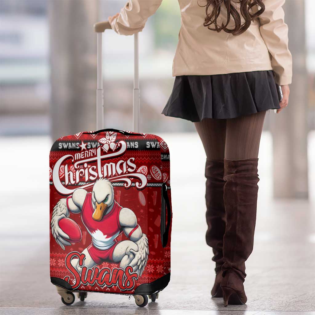 Swans Football Xmas Luggage Cover Australia AFL Mascot