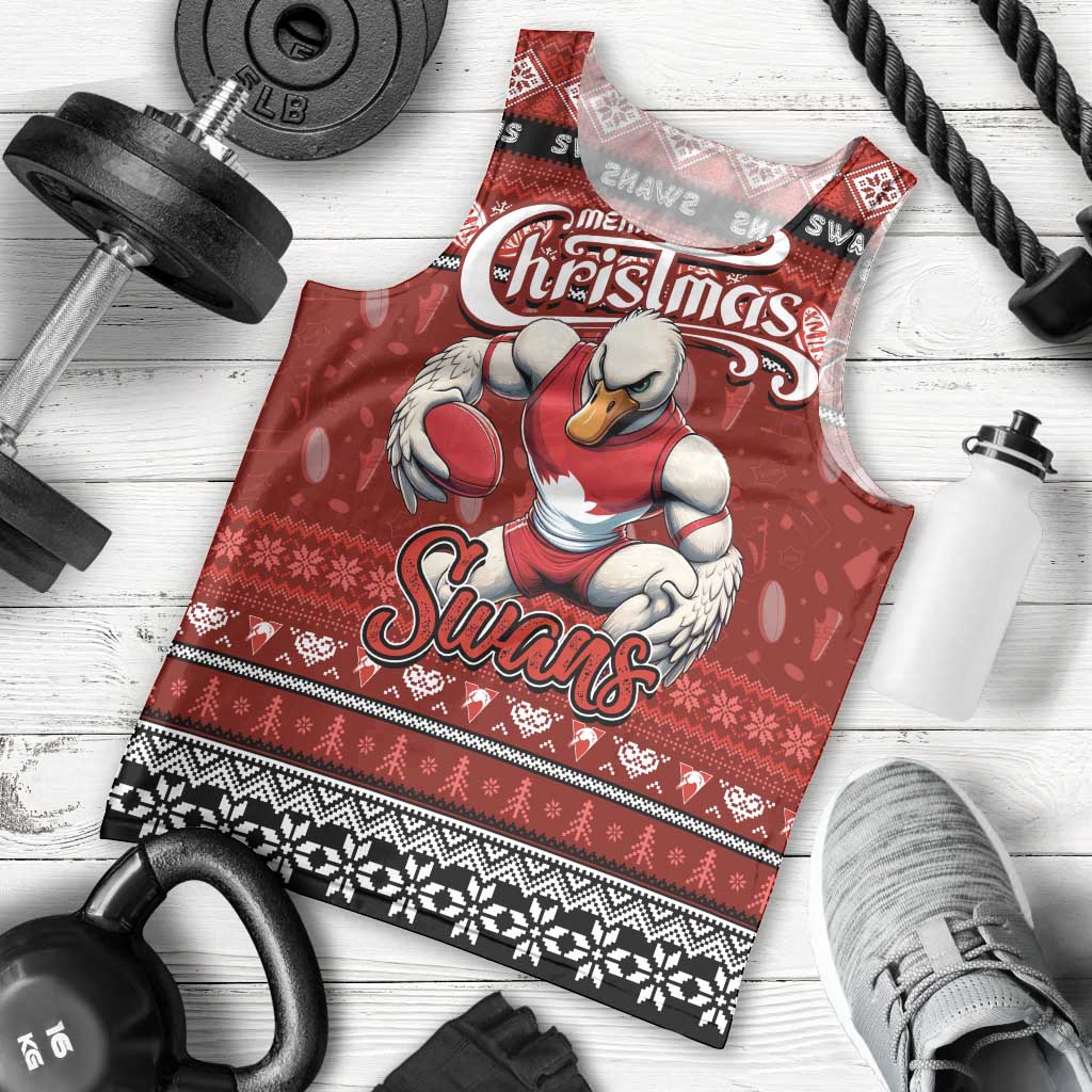 Personalized Swans Rugby Xmas Men Tank Top Australia AFL Mascot