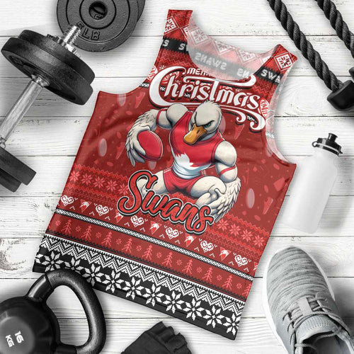 Personalized Swans Rugby Xmas Men Tank Top Australia AFL Mascot