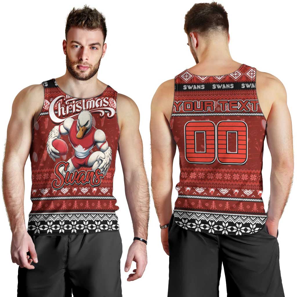 Personalized Swans Rugby Xmas Men Tank Top Australia AFL Mascot
