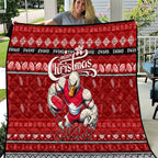 Swans Football Xmas Quilt Australia AFL Mascot