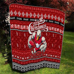 Swans Football Xmas Quilt Australia AFL Mascot