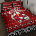 Swans Football Xmas Quilt Bed Set Australia AFL Mascot