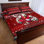Swans Football Xmas Quilt Bed Set Australia AFL Mascot