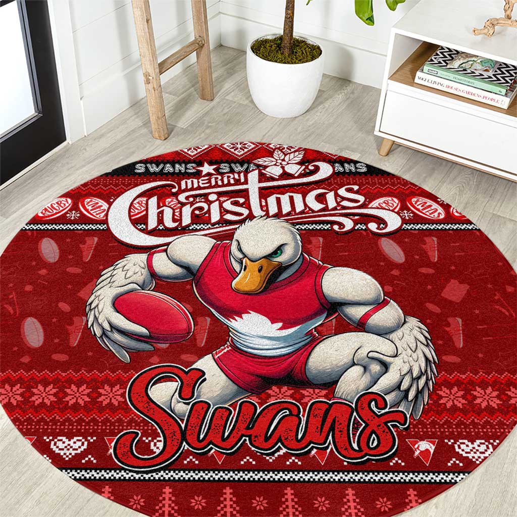 Swans Football Xmas Round Carpet Australia AFL Mascot
