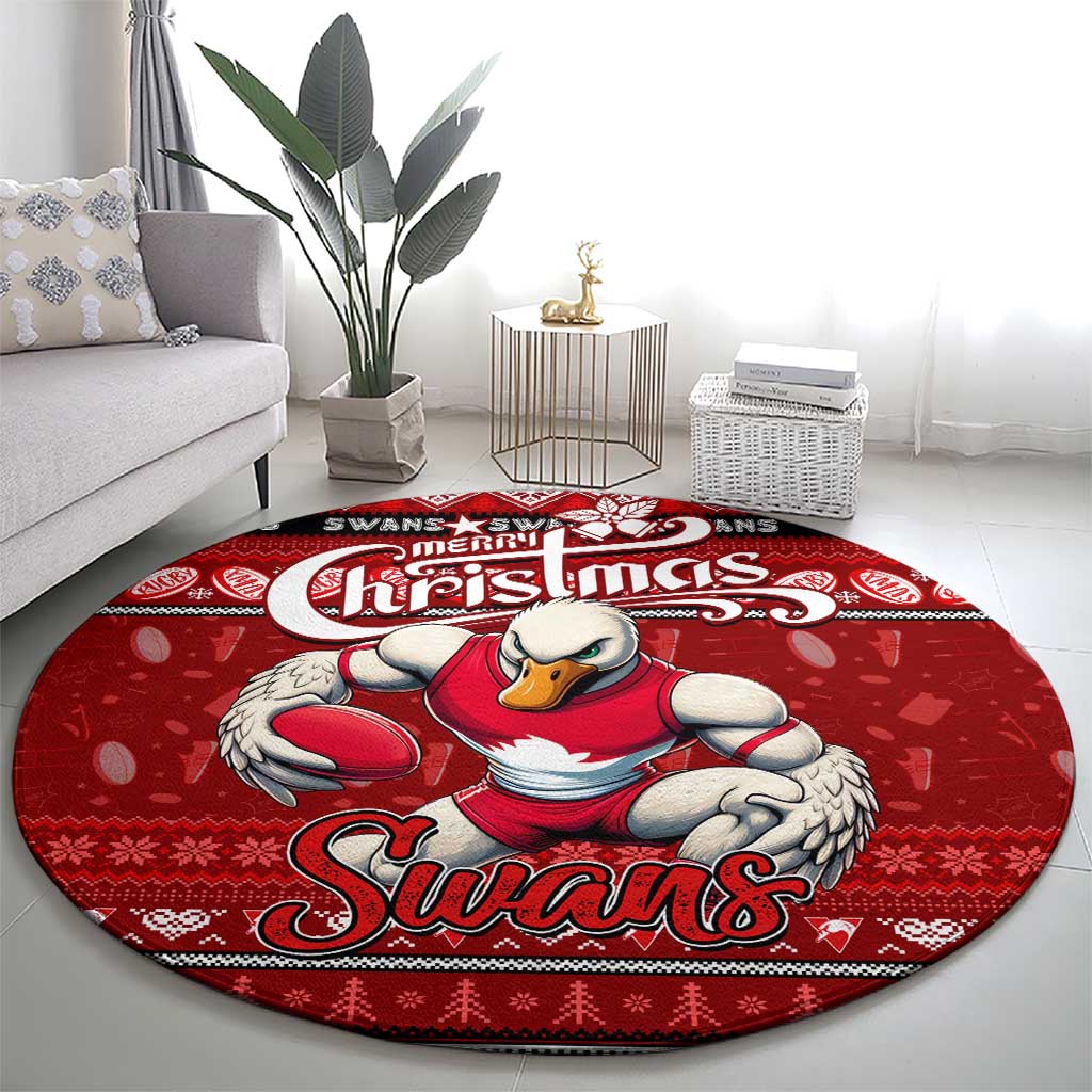 Swans Football Xmas Round Carpet Australia AFL Mascot