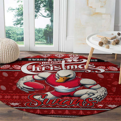 Swans Football Xmas Round Carpet Australia AFL Mascot